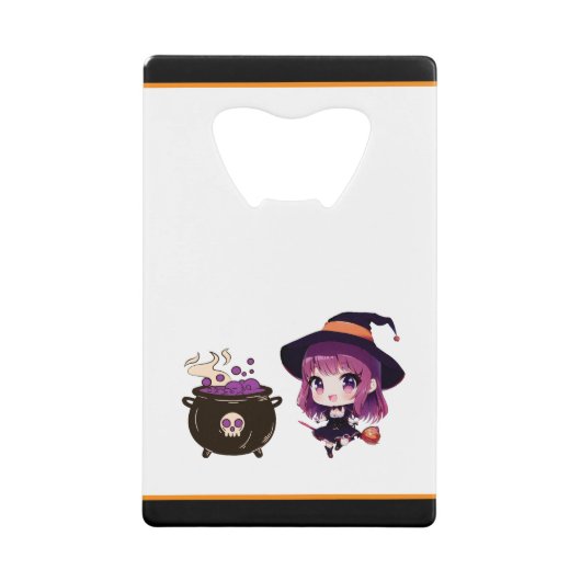 ハロウィーン/魔女/秋/10月 クレジットカード栓抜き (正面)