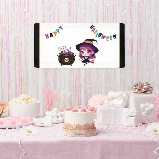 ハロウィーン/魔女/秋/10月 横断幕 (パーティー)