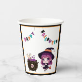 ハロウィーン/魔女/秋/10月 紙コップ (正面)