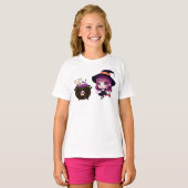 ハロウィーン/魔女/秋/10月 Tシャツ (正面フル)