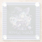 ハロウィーン/魔女/紫 ガラスコースター (裏面)