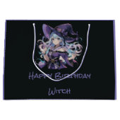 ハロウィーン/魔女/紫 ラージペーパーバッグ (正面)