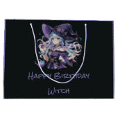 ハロウィーン/魔女/紫 ラージペーパーバッグ (裏面)