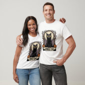 ハロウィーン 黒猫 Tシャツ ヴィンテージ ファング デザイン_1 (ユニセックス)