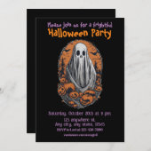 ハロウィーン、10の霊、不気味、パーティの招待状、 招待状 (正面/裏面)