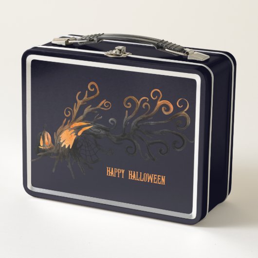 ハロウィーン/10月/秋/カボチャ メタルランチボックス (正面)