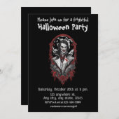 ハロウィーン、12人の吸血鬼、恐ろしい、怖い、 招待状 (正面/裏面)