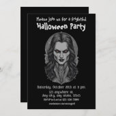 ハロウィーン、3人の吸血鬼、恐ろしい、怖い、 招待状 (正面/裏面)