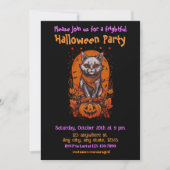 ハロウィーン、3子猫、かわいい、おもしろい、ジャック・オ・ランタン、 招待状 (正面)