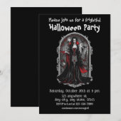 ハロウィーン、4人の吸血鬼、恐ろしい、怖い、 招待状 (正面/裏面)