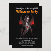 ハロウィーン、6人の吸血鬼、怖い、c2、怖い、 招待状 (正面/裏面)