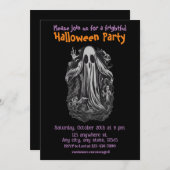 ハロウィーン、8つの精神、不気味、パーティの招待状、 招待状 (正面/裏面)