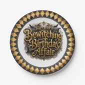 ハロウィーン Bewitching 誕生日 アルカイック様式 ペーパープレート (正面)