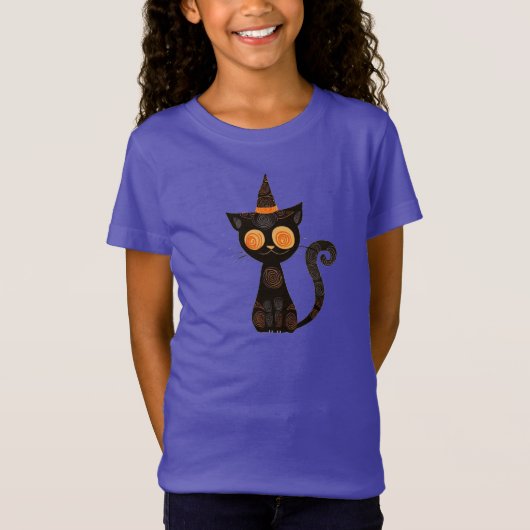 ハロウィーン/cat//秋/お洒落 tシャツ (正面)