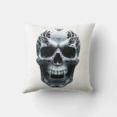 ハロウィーン"Fright Nightファッション"彫りスカル クッション (裏面)