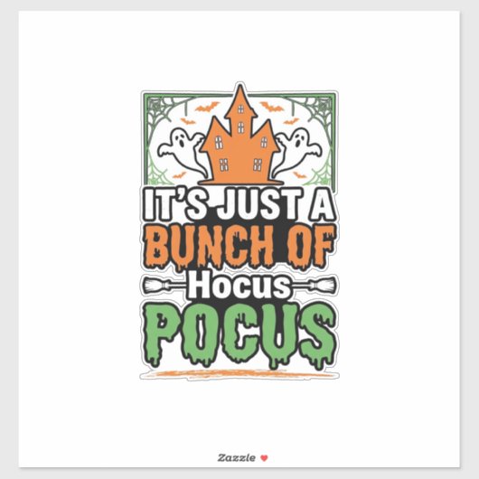 ハロウィーン Hocus Pocus 引用符 ベクター デザイン_1 シール (シート)