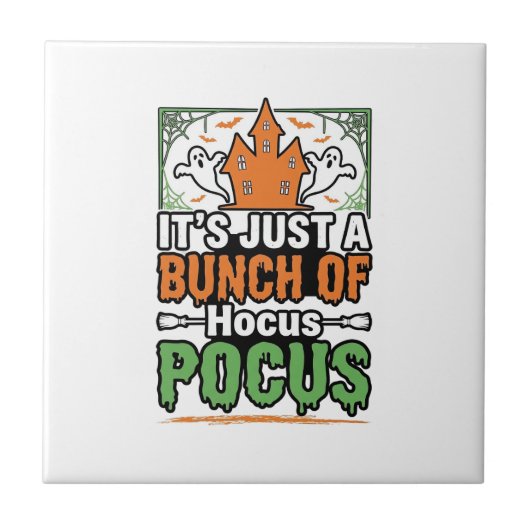 ハロウィーン Hocus Pocus 引用 ベクターデザイン_1 タイル (正面)