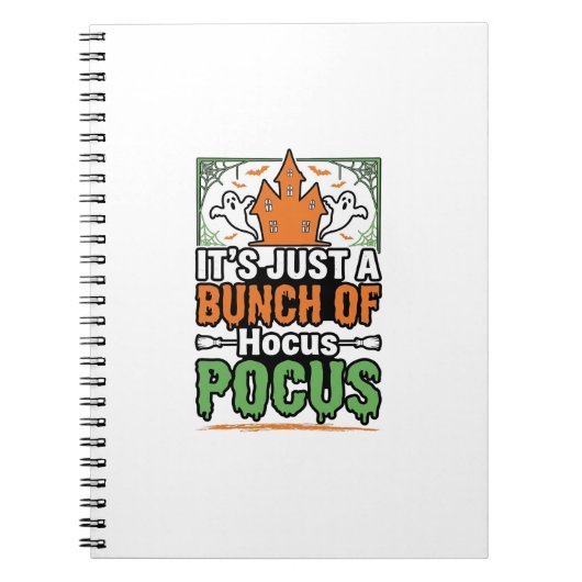 ハロウィーン Hocus Pocus 引用 ベクターデザイン_1 ノートブック (正面)