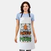 ハロウィーン Hocus Pocus 引用 ベクター デザイン_1 エプロン (着用した状態)