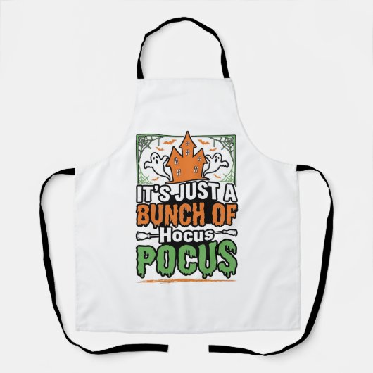 ハロウィーン Hocus Pocus 引用 ベクター デザイン_1 エプロン (正面)