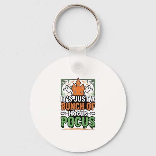 ハロウィーン Hocus Pocus 引用 ベクター デザイン_1 キーホルダー (正面)