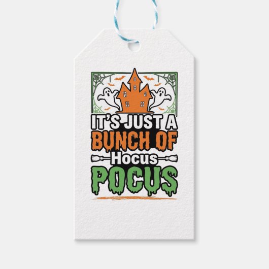 ハロウィーン Hocus Pocus 引用 ベクター デザイン_1 ギフトタグ (正面)