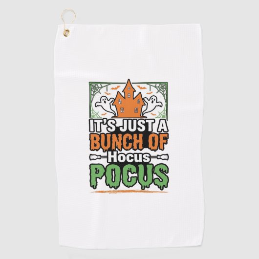 ハロウィーン Hocus Pocus 引用 ベクター デザイン_1 ゴルフタオル (正面)