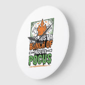 ハロウィーン Hocus Pocus 引用 ベクター デザイン_1 ラージ壁時計 (傾斜)