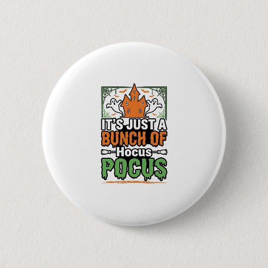 ハロウィーン Hocus Pocus 引用 ベクター デザイン_1 缶バッジ (正面)