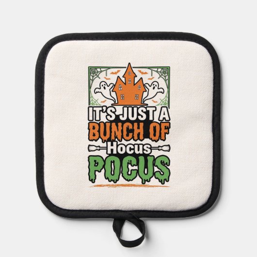 ハロウィーン Hocus Pocus 引用 ベクター デザイン_1 鍋敷き (正面)