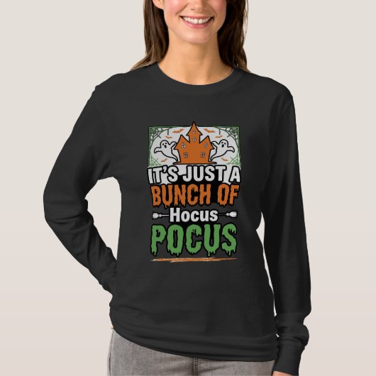 ハロウィーン Hocus Pocus 引用 ベクター デザイン_1 Tシャツ (正面)