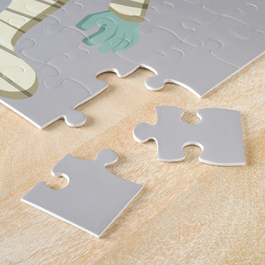 ハロウィーン「MUMMY」キッズパズルパーソナライズされた。 ジグソーパズル (側面)