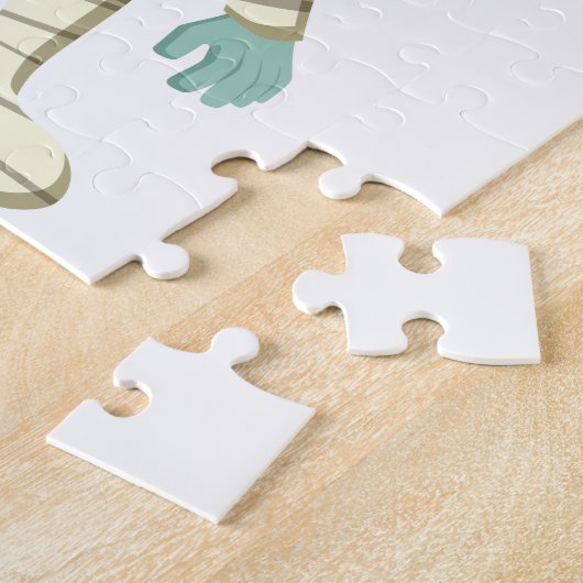 ハロウィーン「MUMMY」キッズパズルパーソナライズされた。 ジグソーパズル (側面)