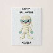 ハロウィーン「MUMMY」キッズパズルパーソナライズされた。 ジグソーパズル (縦)