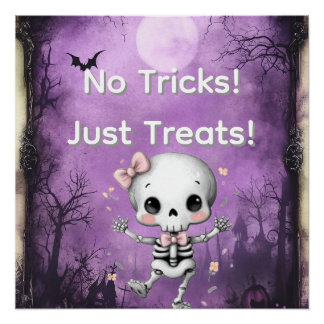 ハロウィーン「No Tricks Just Treat」 ポスター