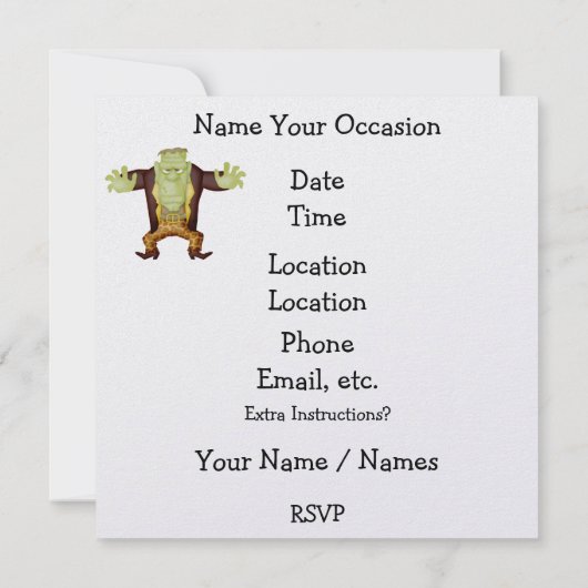 ハロウィーン – SRF 招待状 (裏面)