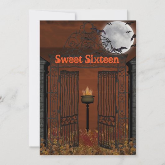 ハロウィーン、Sweet sixteen招待状 招待状 (正面)