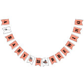 ハロウィーンAベビーが赤ちゃんシャワーのバンティングを醸造している バンティングフラッグ (全)