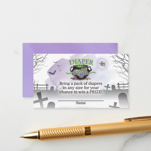 ハロウィーンAベビーが醸造おむつラッフルカードPG エンクロージャーカード (正面/裏面インサイチュ)