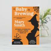 ハロウィーンAベビーが醸造ベビーシャワー招待状 招待状 (スタンド正面)