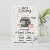 ハロウィーンAベビーが醸造ベビーシャワー招待状 招待状 (スタンド正面)