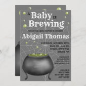 ハロウィーンAベビーが醸造ベビーシャワー招待状 招待状 (正面/裏面)