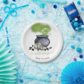 ハロウィーンAベビーはカルドロンベビーシャワーを醸造している ペーパープレート (パーティー)