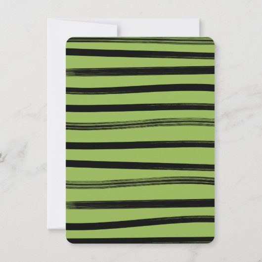 ハロウィーンAベビーはカルドロンベビーシャワーを醸造している 招待状 (裏面)