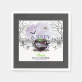 ハロウィーンAベビーは紙ナプキン(P/G/B)を醸造している スタンダードカクテルナプキン (正面)