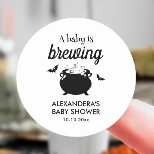 ハロウィーンAベビーは赤ちゃんシャワーを醸造している ラウンドシール