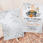 ハロウィーンAベビーは赤ちゃんシャワーを醸造している 招待状