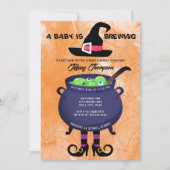 ハロウィーンAベビーは赤ちゃんシャワーを醸造している 招待状 (正面)