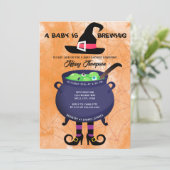 ハロウィーンAベビーは赤ちゃんシャワーを醸造している 招待状 (スタンド正面)