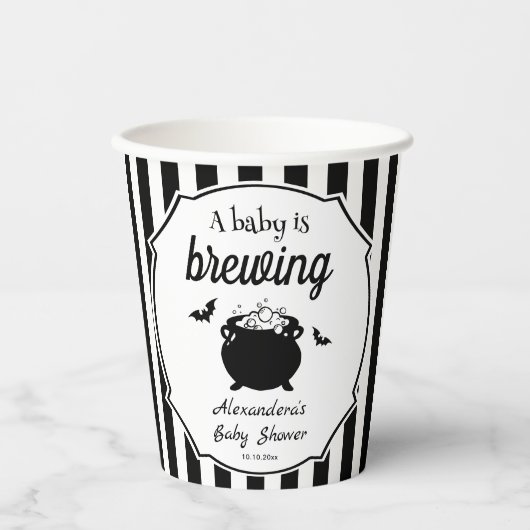 ハロウィーンAベビーは赤ちゃんシャワーを醸造している 紙コップ (正面)
